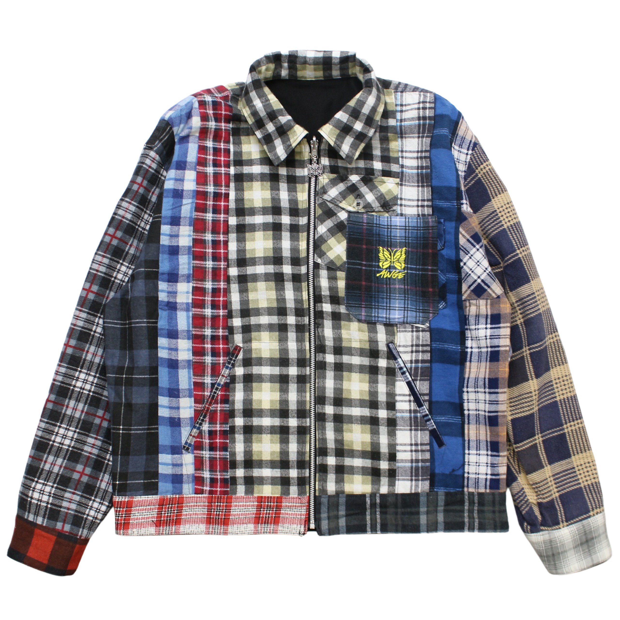AWGE × NEEDLES Reversible Work Jacket - Pe / C Twill & Flannel
