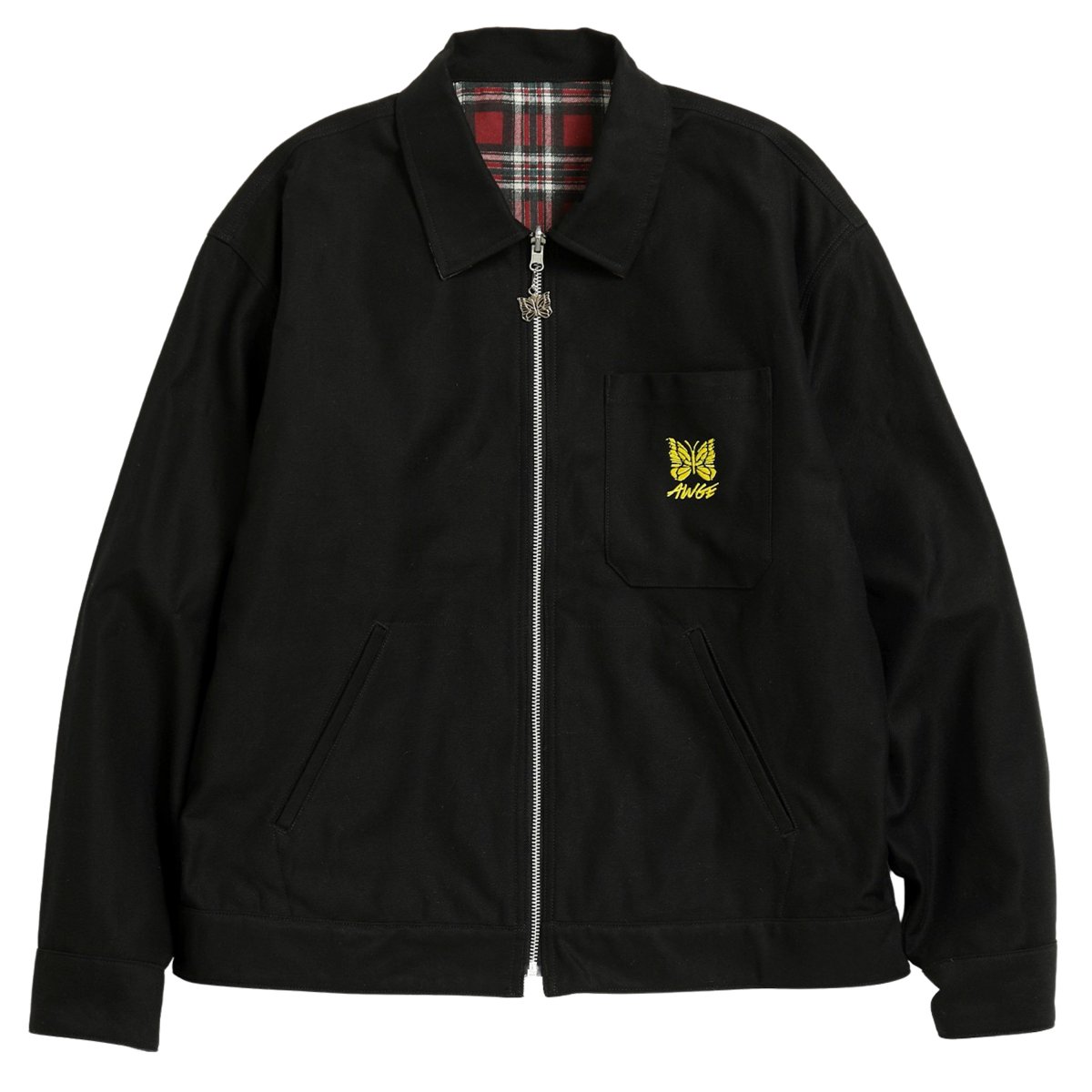 AWGE  NEEDLES Reversible Work Jacket - Pe / C Twill & Flannel ShirtBLACK