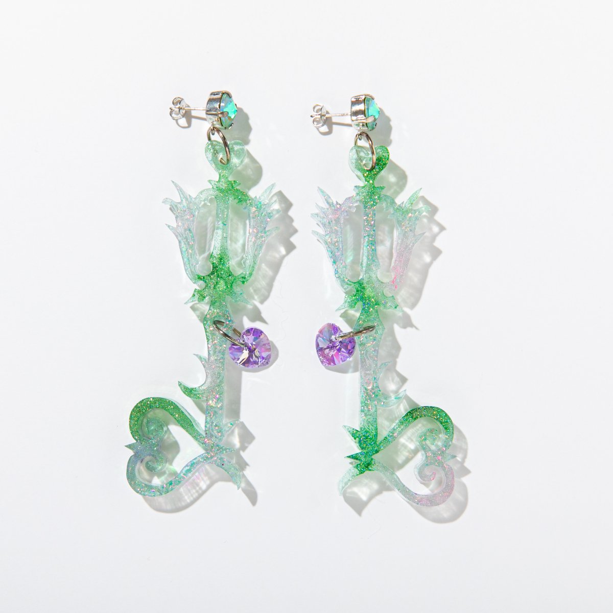 Crystal Keyblade Earrings【TURQUOISE #1】