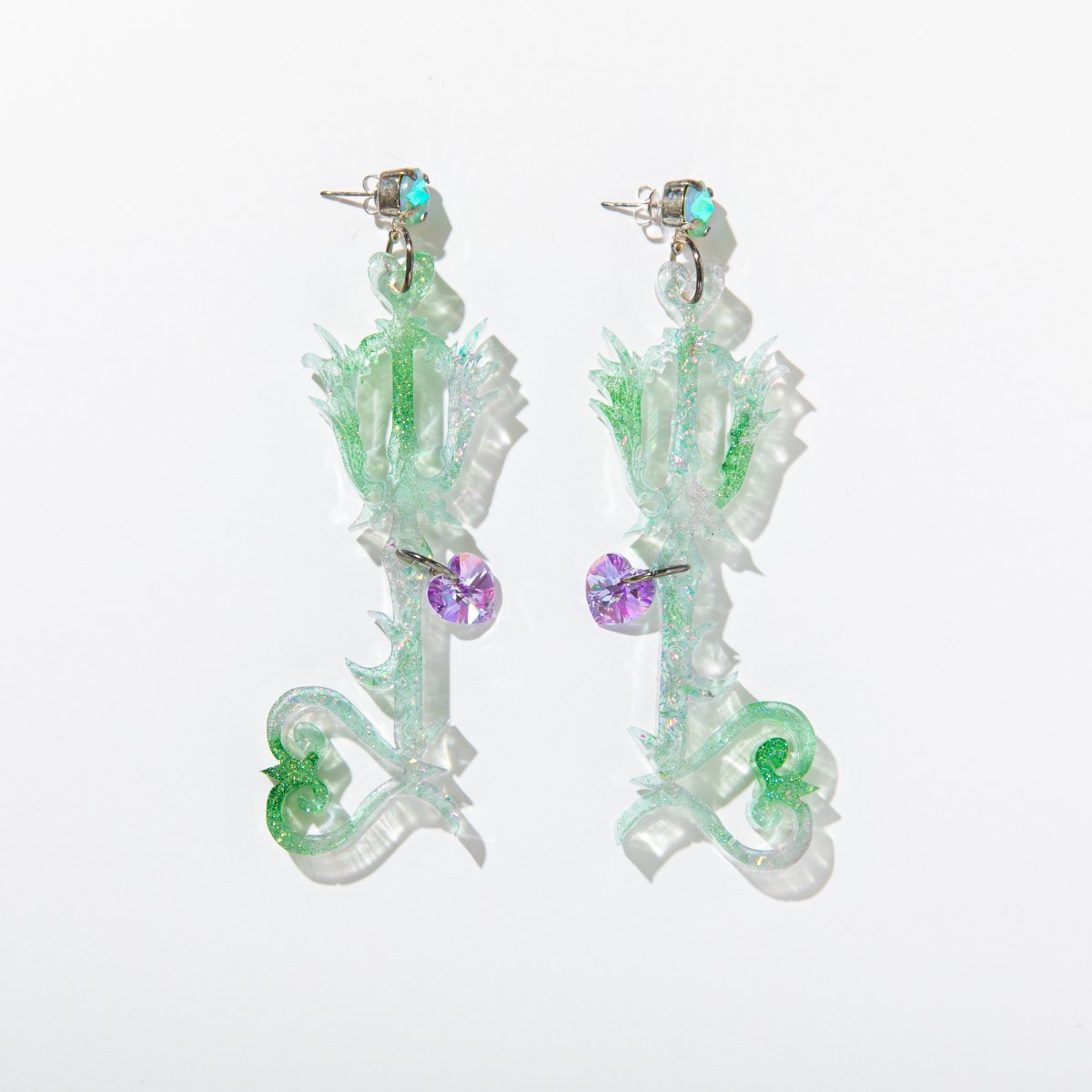 Crystal Keyblade Earrings【TURQUOISE #2】