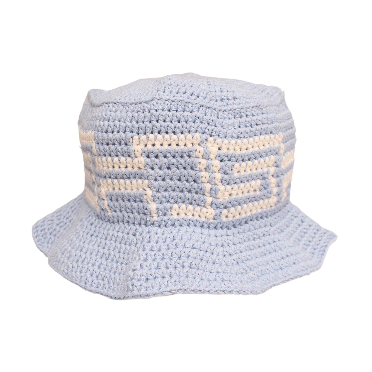  SHD knit bucket【BABY BLUE / WHITE】