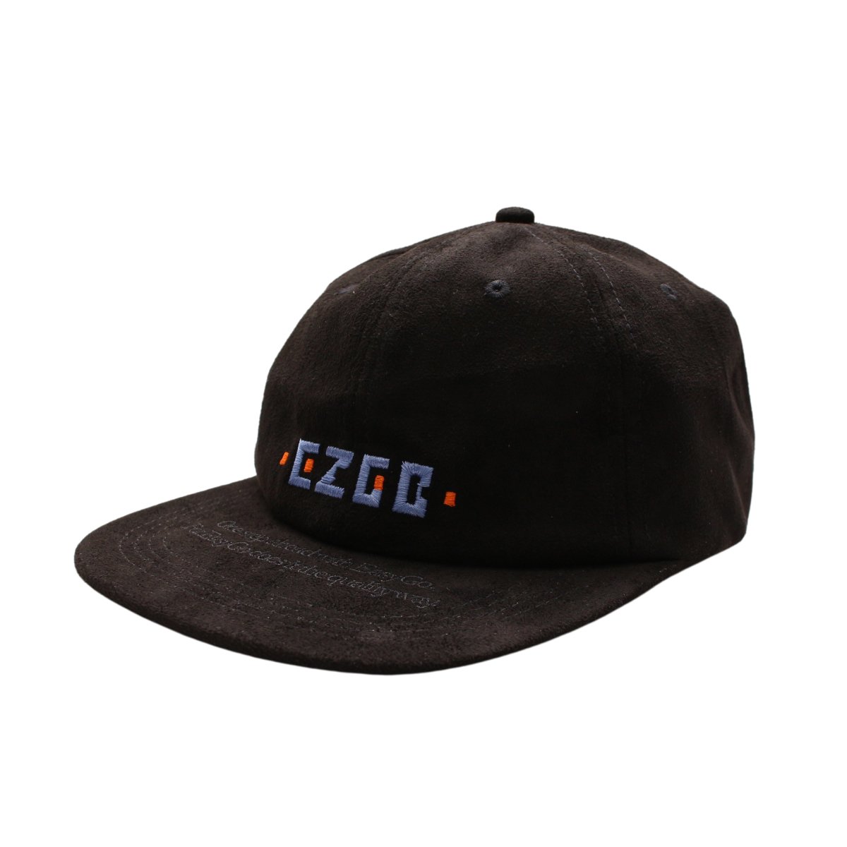 EZGO' 6 Panel Suede Hat【BLACK】