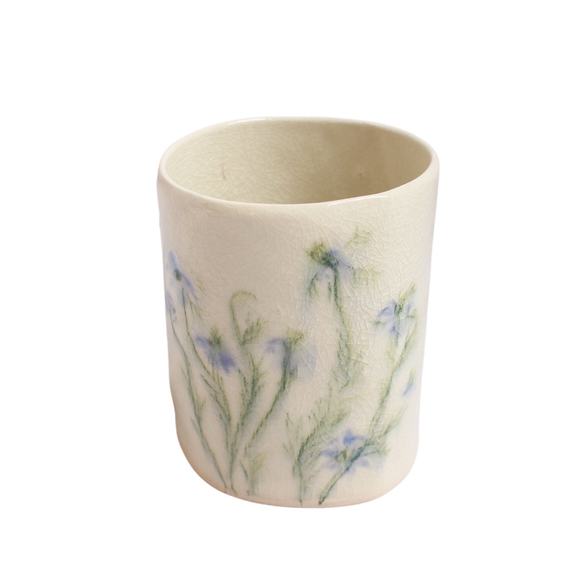 Cups with Florals (blue)