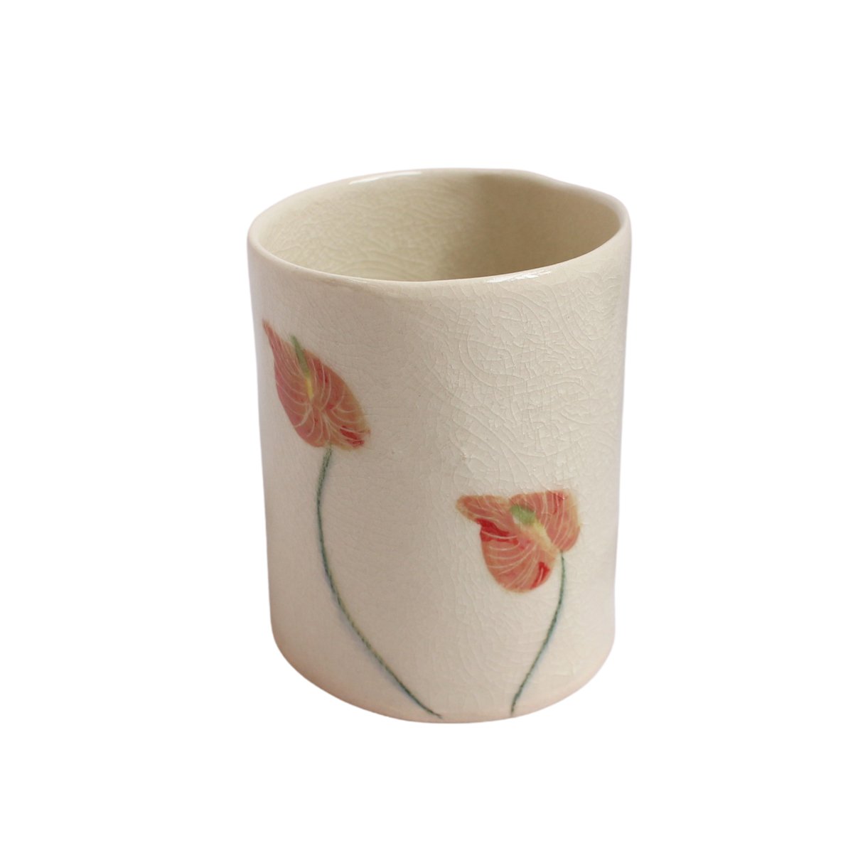Cups with Florals (red 2)