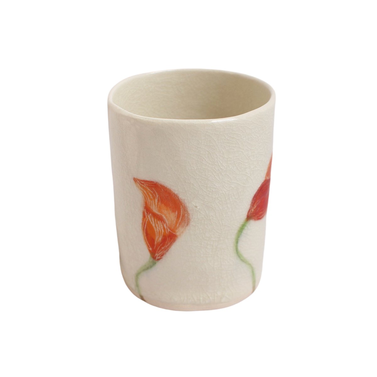 Cups with Florals (red 1)
