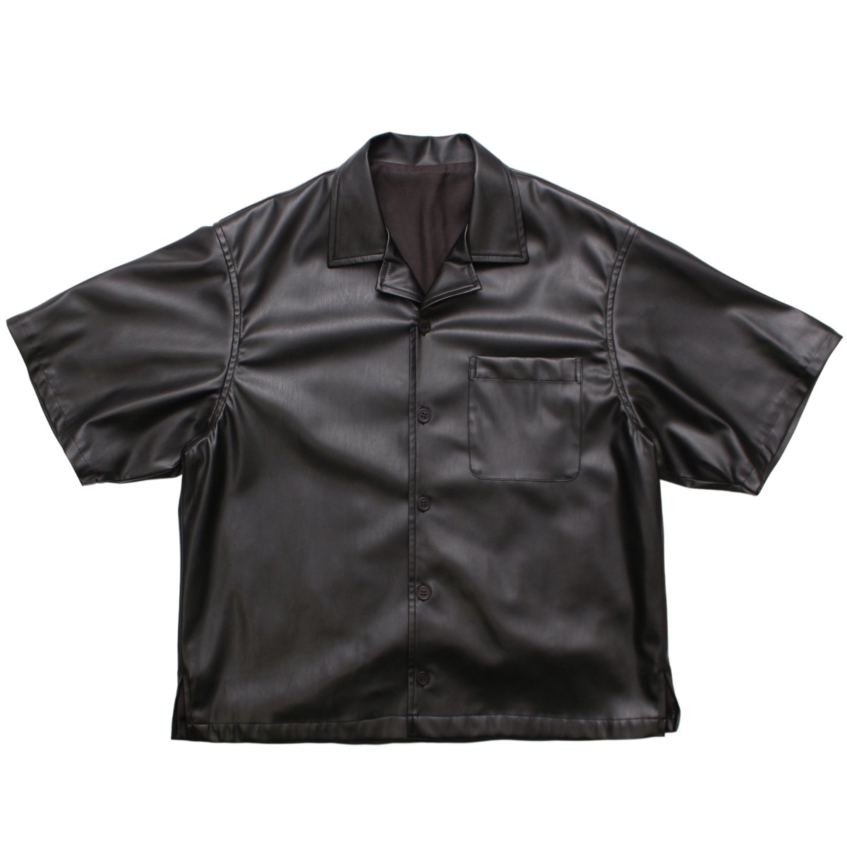 Synthetic Leather S/S Shirt