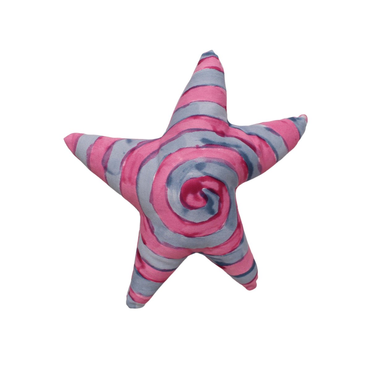 denim star pillows【Peony and light blue spiral】