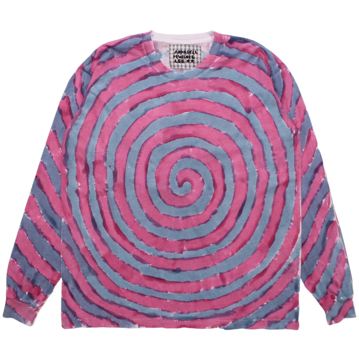 LONG SLEEVE【Peony and light blue spiral】