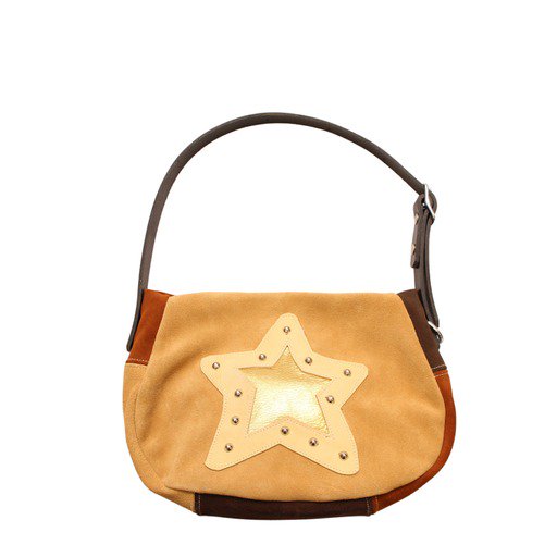 Suede Star Studded Bag