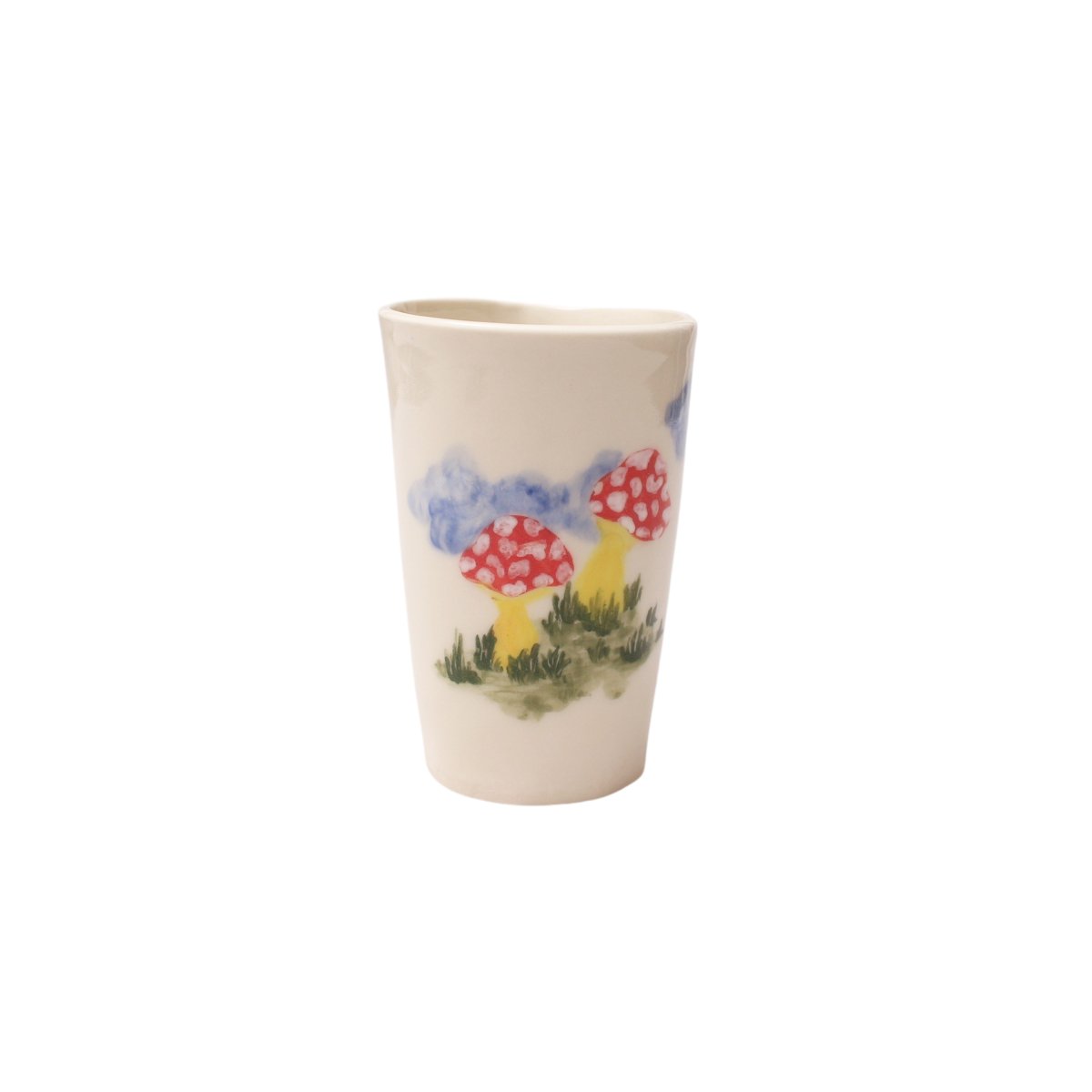 Tumbler Cup with Floral【MUSHROOM】