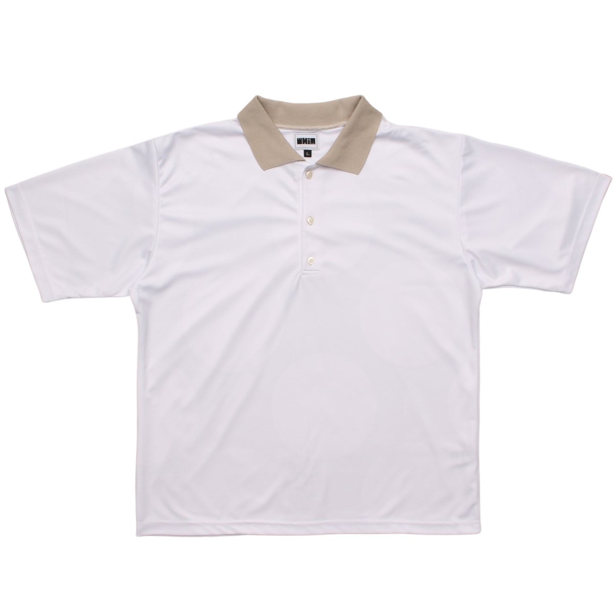 Micro Poly Pique 3 Button Golf Shirt【WHITE】