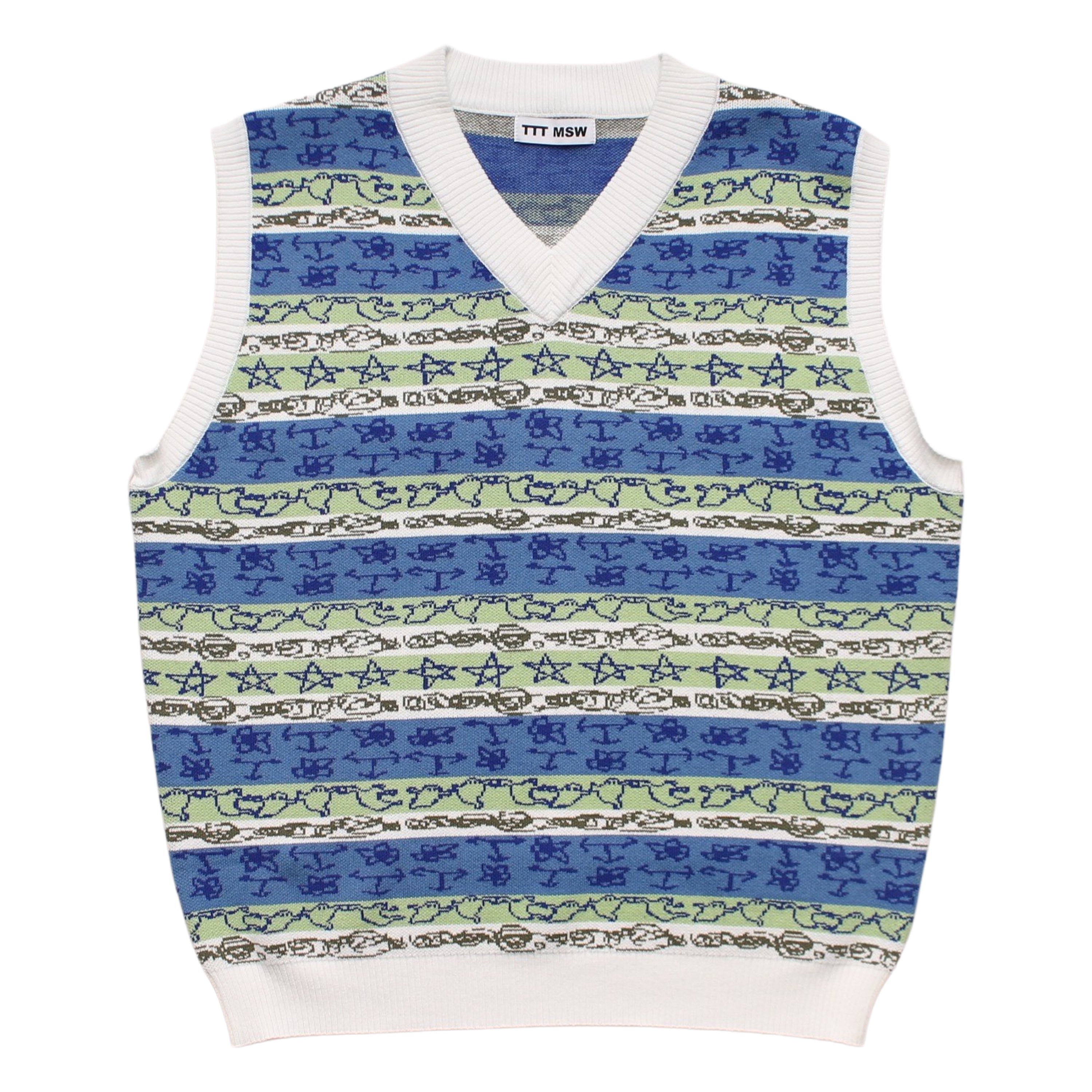 Graffiti knit vest - DOMICILE TOKYO ONLINE SHOP