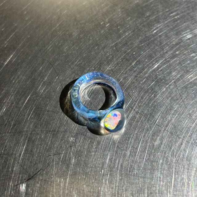 Small opal glass rings 04