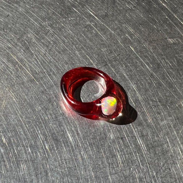 Medium opal glass rings 02
