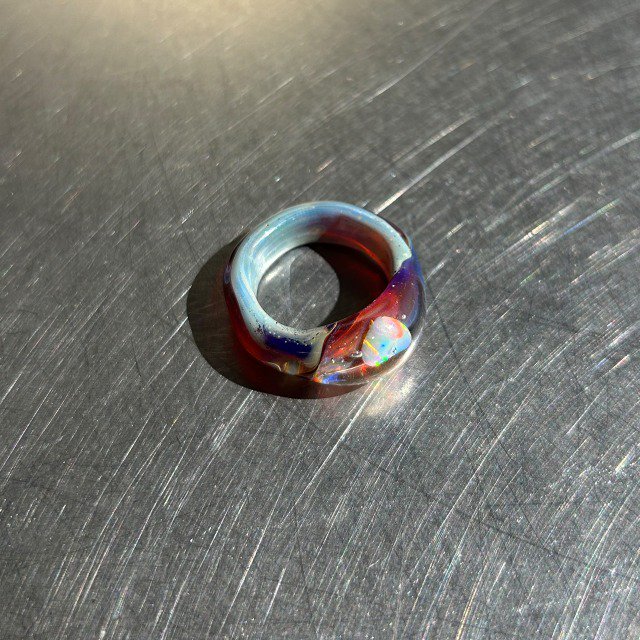 Medium opal glass rings 03