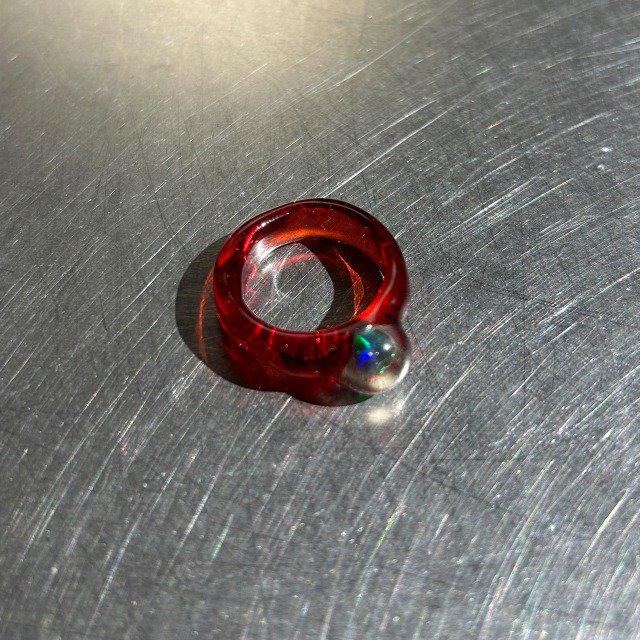 Medium opal glass rings 05