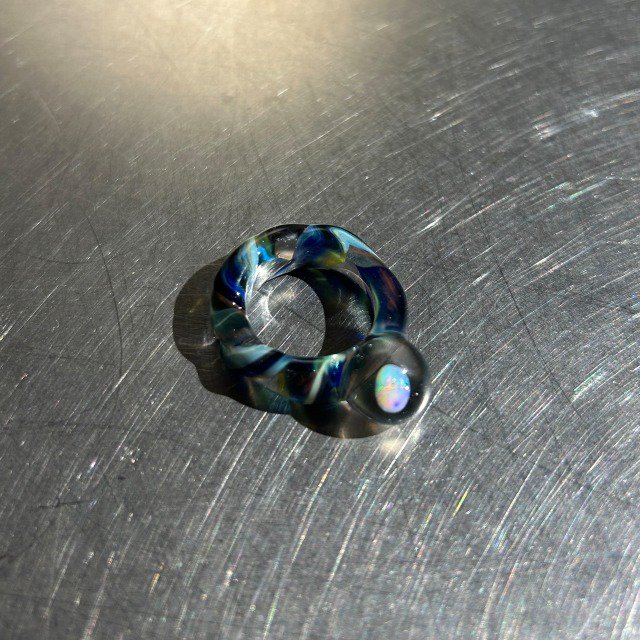 Medium opal glass rings 06