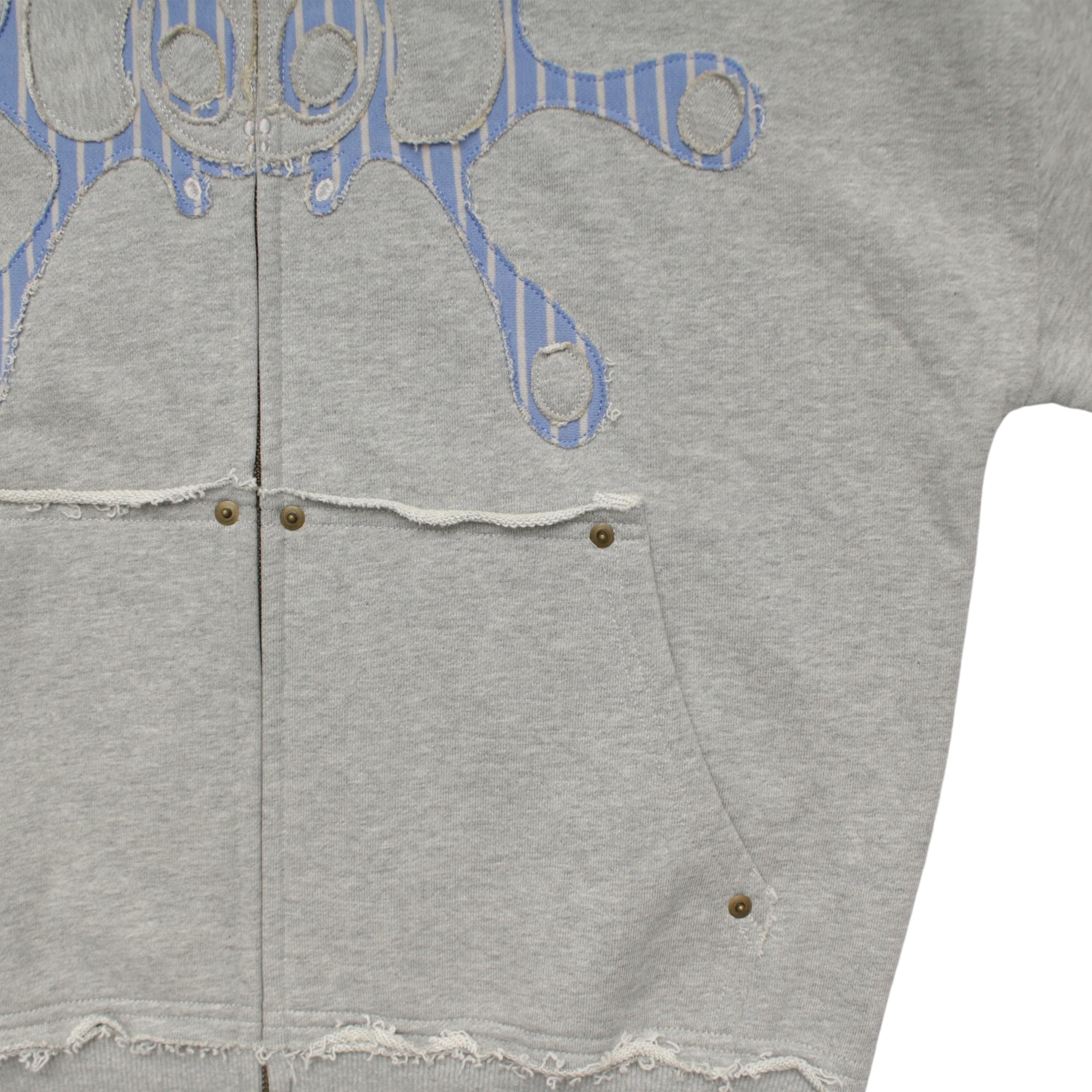 Angel99 Zip-Up Hoodie【Grey/Oxford Blue】 - DOMICILE TOKYO Angel99 Zip-Up Hoodie【Grey/Oxford Blue】 - DOMICILE TOKYO