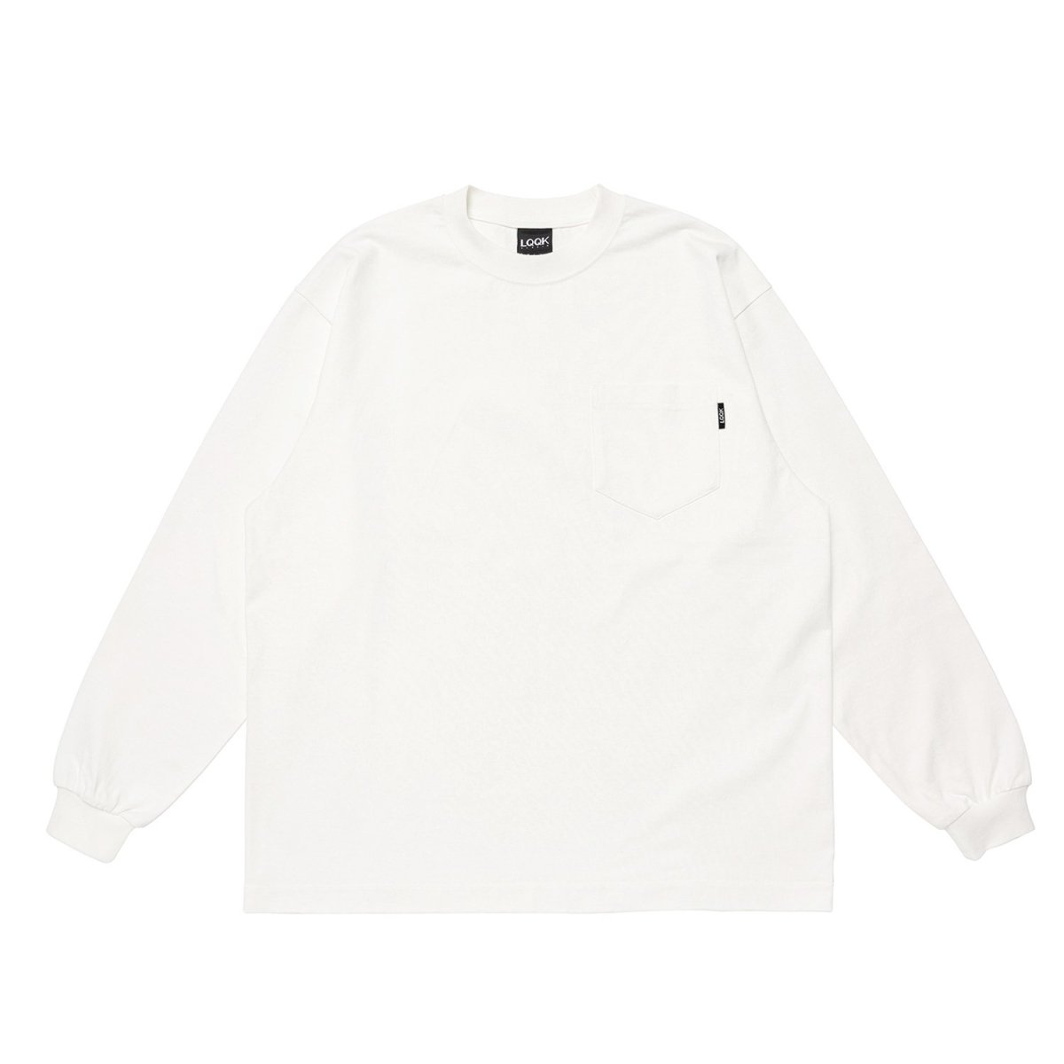 L/S RUGBY WEIGHT POCKET TEEWHITE
