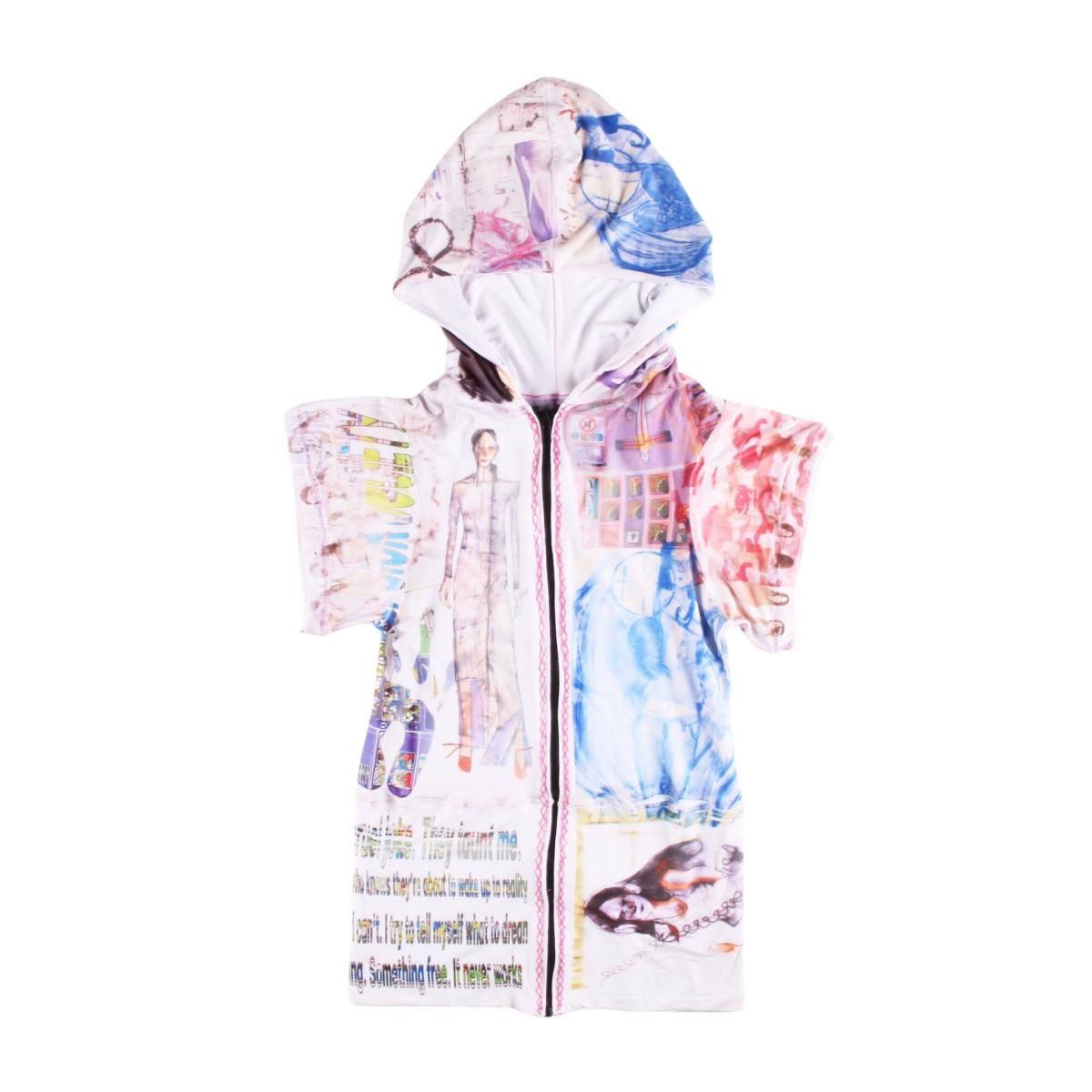 short sleeve hooded zip up 2