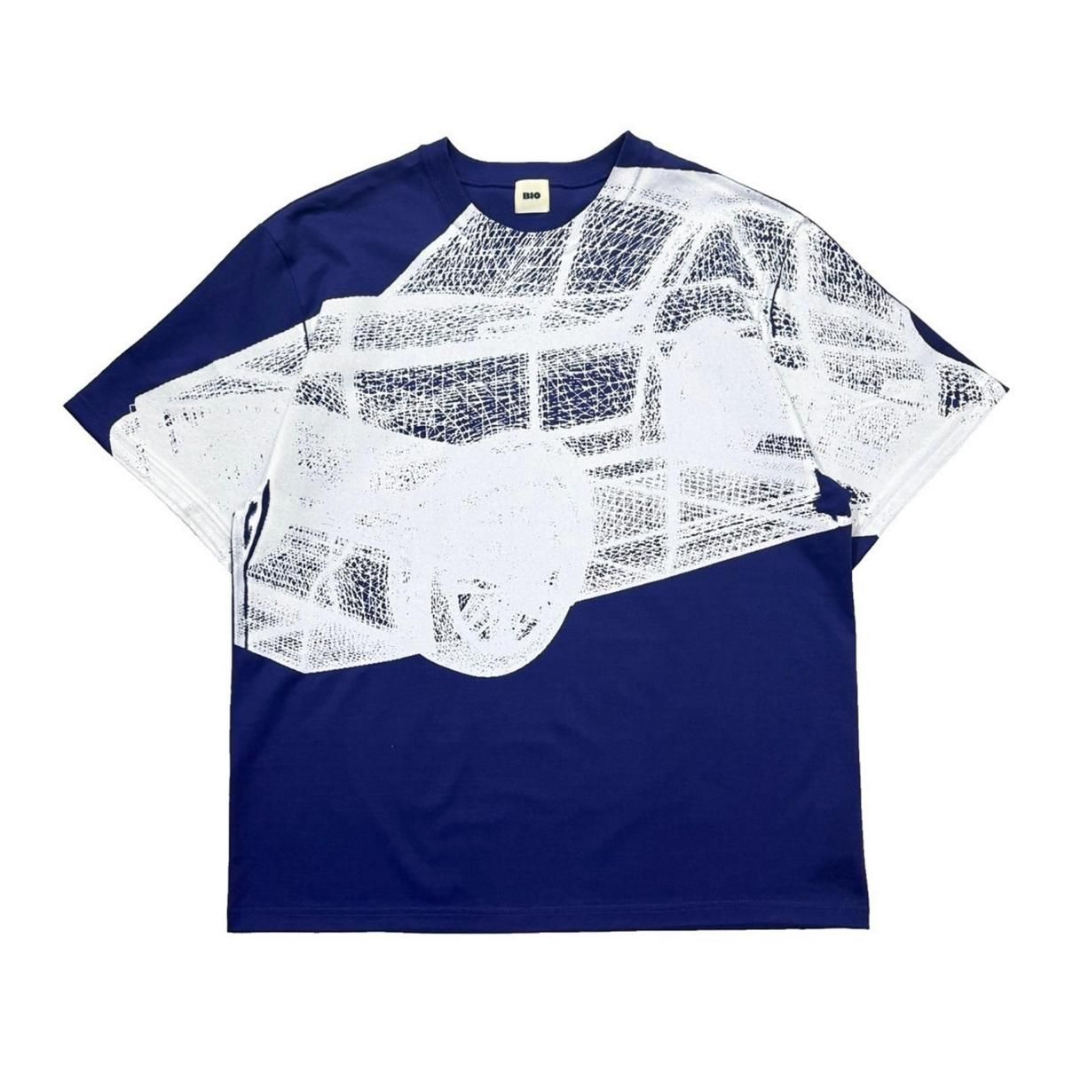 BIO WEAR Tシャツ CAR OVERPRINTED TEE Tシャツ