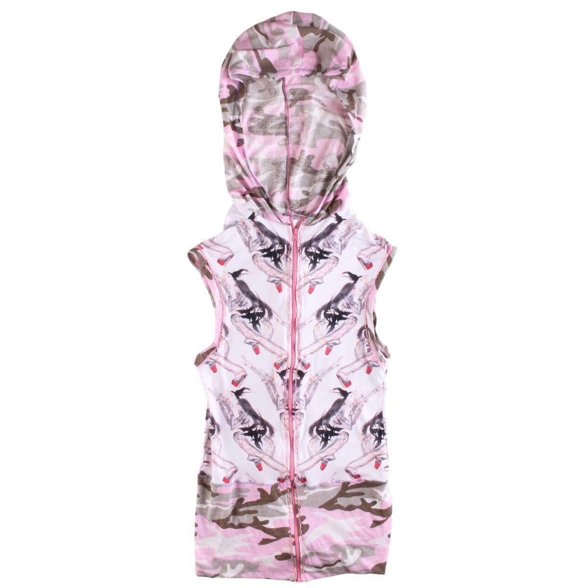 Short Sleeve Zip Up w Hood 01CAMO