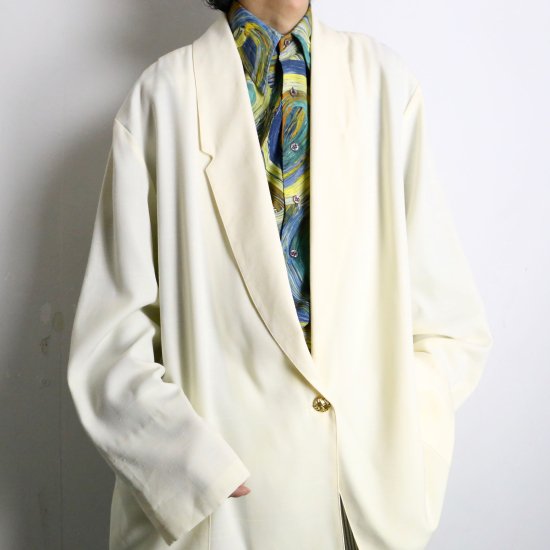 【 SELEN 】beautiful off white color loose size easy jacket