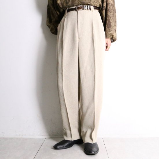 【 SELEN 】summer textile cream color slacks