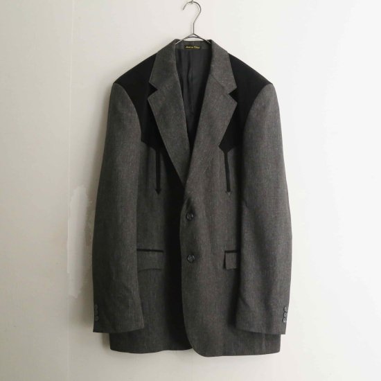 【A.L.S】70's gray × black western tailored jacket