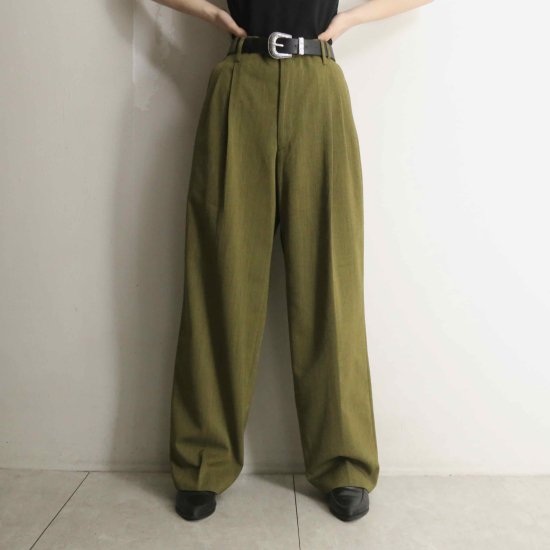 【A.L.S】Khaki color straight slacks