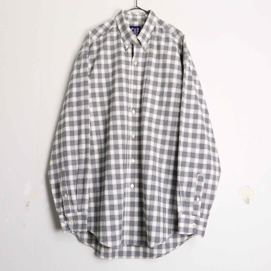 【 SELEN 】90’s “OLD GAP” white check shirt