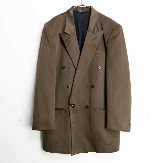 【 SELEN 】shiny brown Pin stripe double tailored jacket
