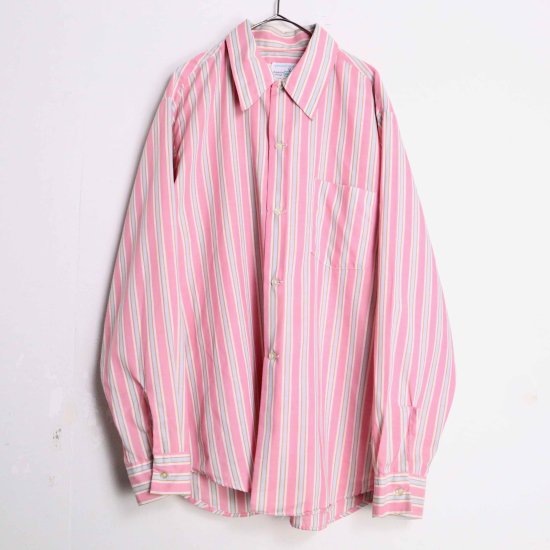 【 SELEN 】70's bright shades multi stripe dress shirt
