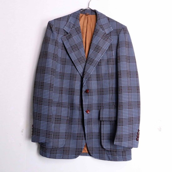 【 SELEN 】70's similar color fade check tailored jacket