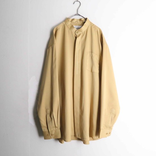 【 SELEN 】light gold color simple embroidery shirt