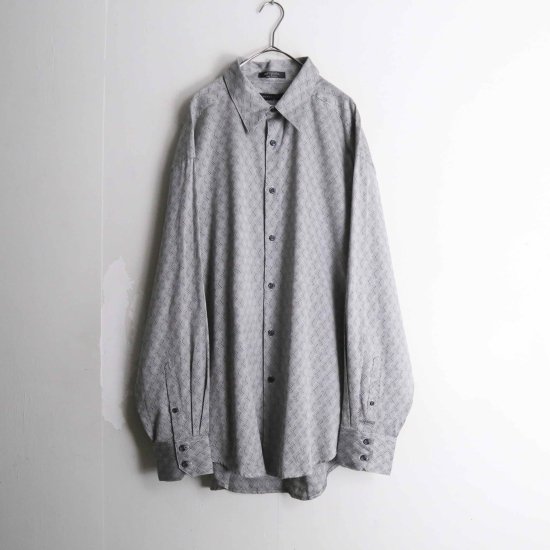 【A.L.S】gray color design loose dress shirt