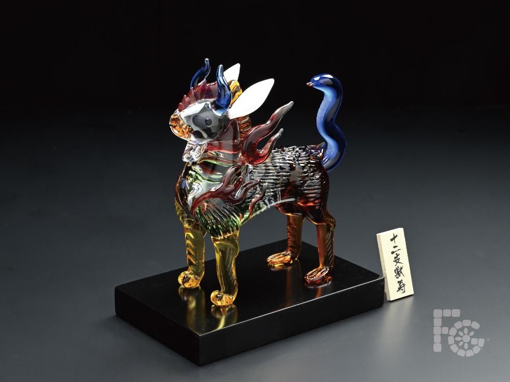 ガラス細工のお正月飾り｜十二支獣 寿｜フォーカートグラスワークス