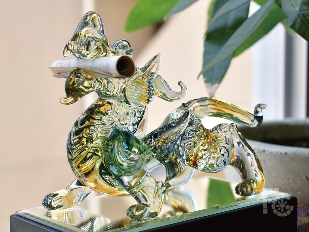 ガラス細工｜神獣｜縁起｜ひきゅう 色彩大｜フォーカートグラスワークス