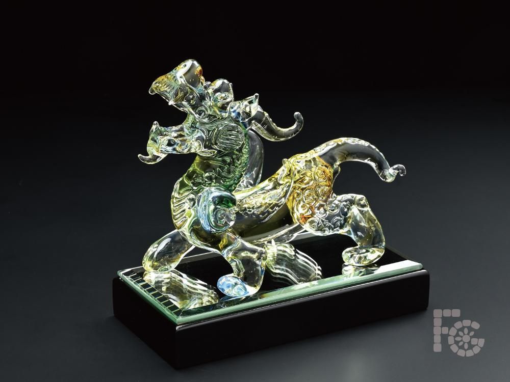 ガラス細工｜神獣｜縁起｜ひきゅう 色彩大｜フォーカートグラスワークス