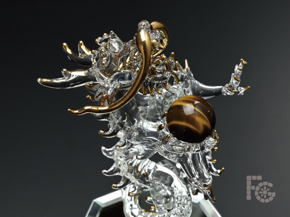 ガラス細工｜金運昇龍｜フォーカートグラスワークス