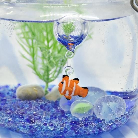 ガラス細工｜海｜浮玉クマノミ｜フォーカートグラスワークス
