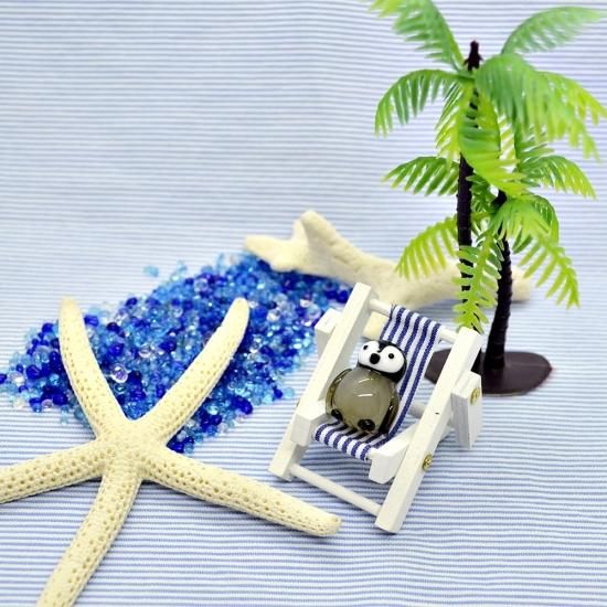 ガラス細工｜海｜エンペラーペンギンヒナ｜フォーカートグラスワークス
