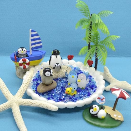 ガラス細工｜海｜エンペラーペンギンヒナ｜フォーカートグラスワークス