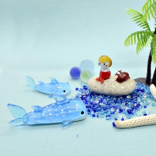 ガラス細工｜海｜NジンベイザメL｜フォーカートグラスワークス