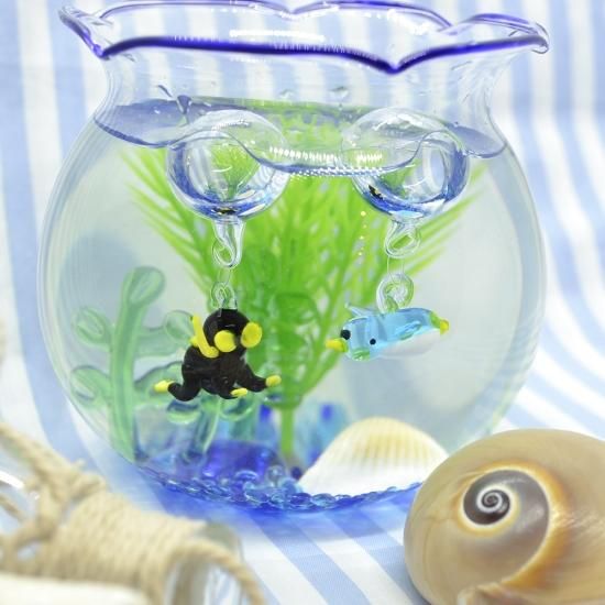 ガラス細工　浮き玉　海 ガラス細工｜海｜浮玉クラゲ｜フォーカートグラスワークス