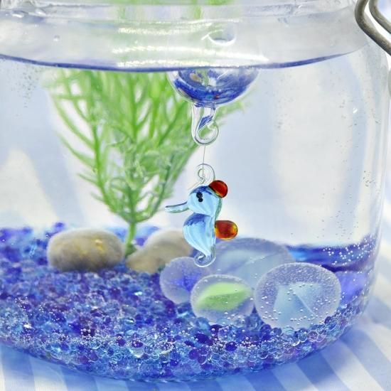 ガラス細工｜海｜N浮玉タツノオトシゴ｜フォーカートグラスワークス