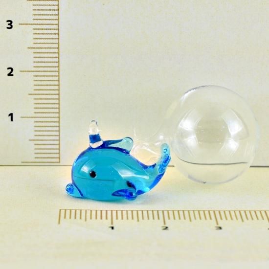 夏の海  ガラス細工 ガラス細工｜海｜N浮玉イルカブルー｜フォーカートグラスワークス