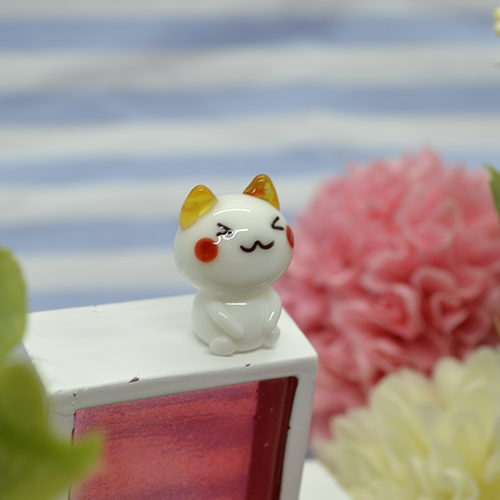 ガラス細工 猫 ねこ笑 フォーカートガラス ガラス細工 猫 ねこ笑 フォーカートガラス