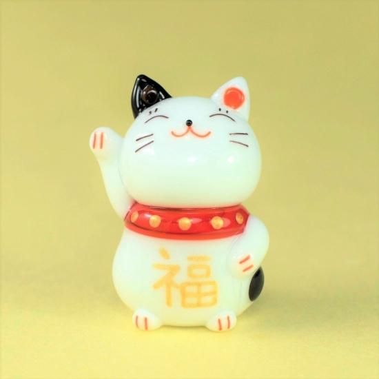招き猫　ガラス細工　ガラス細工 ガラス細工 クリスタル 小判招き猫 49-588 まねきねこ 右手