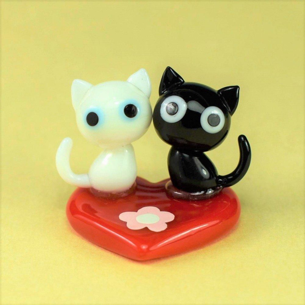  ネコのガラスカード \"Kissa ja tulppaanit\" Vintage品】イッタラ iittala ネコとチューリップ Kissa ja tulpp